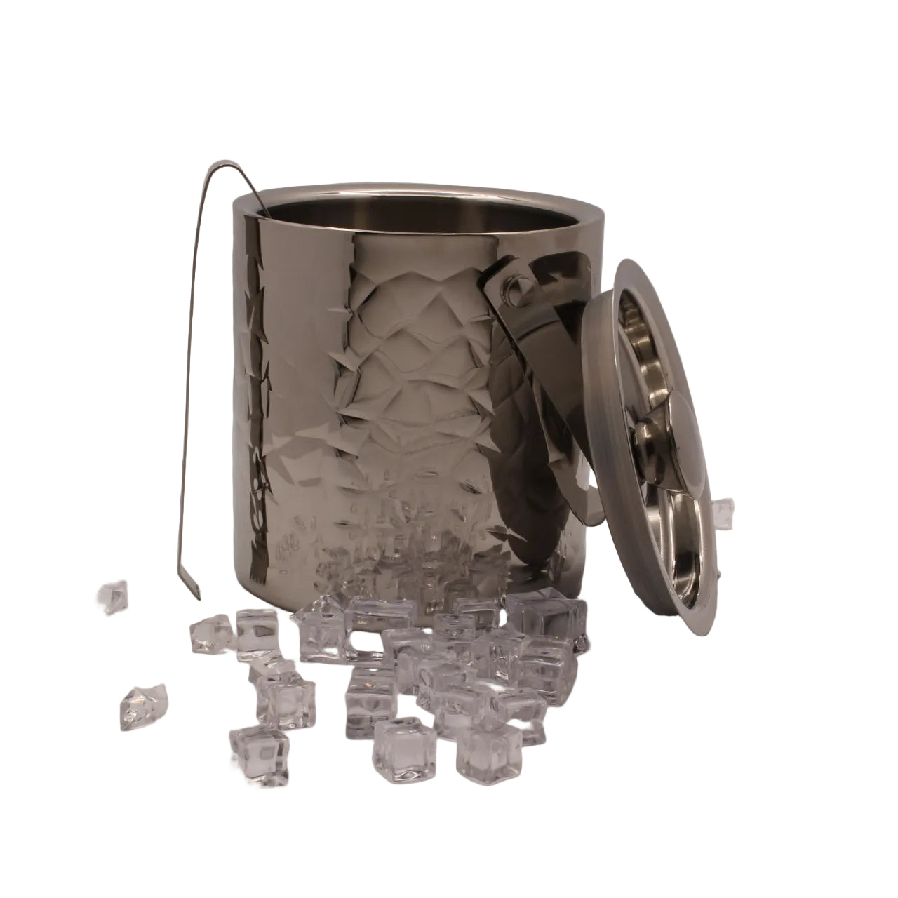 Ice Bucket with Tong | Double Wall | Stainless Steel