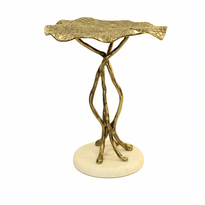 End Table | Leaf Collection | Gold Color | 310034