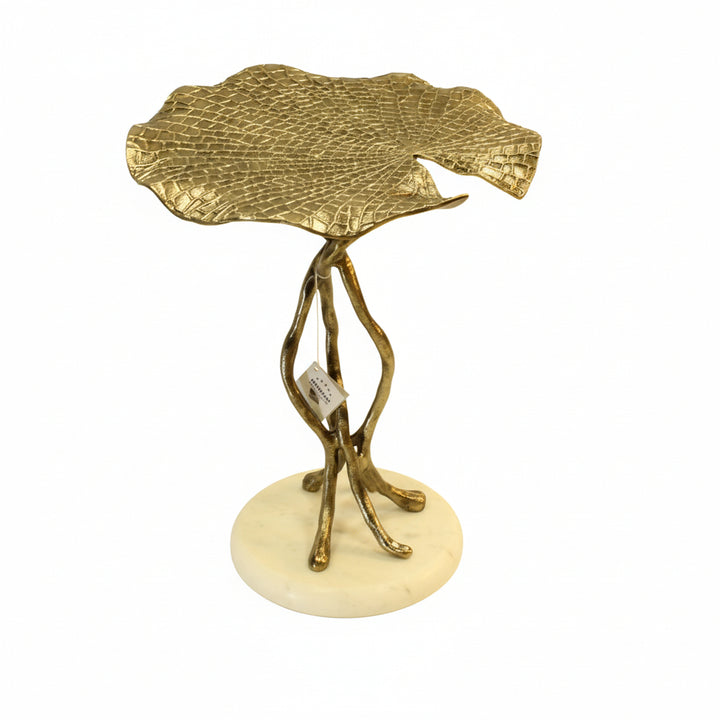 End Table | Leaf Collection | Gold Color | 310034