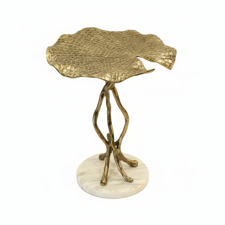 End Table | Leaf Collection | Gold Color | 310034