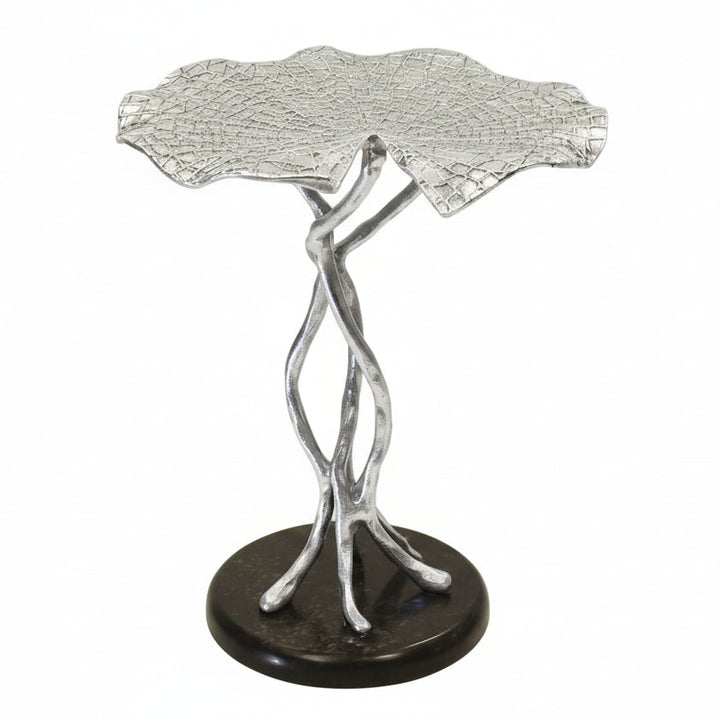 End Table Leaf Design | Antique Silver | 310035