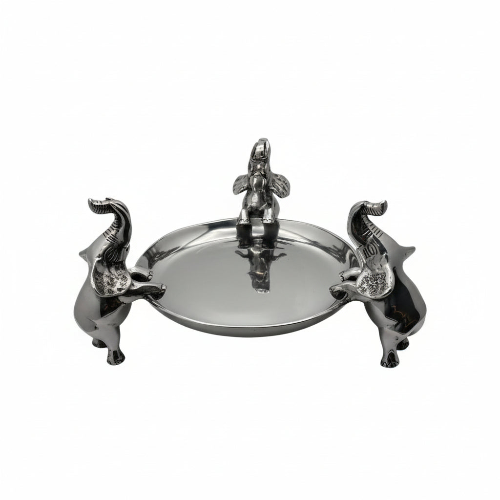 Serving plate with 3 elephant 440422