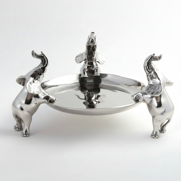 Serving plate with 3 elephant 440422
