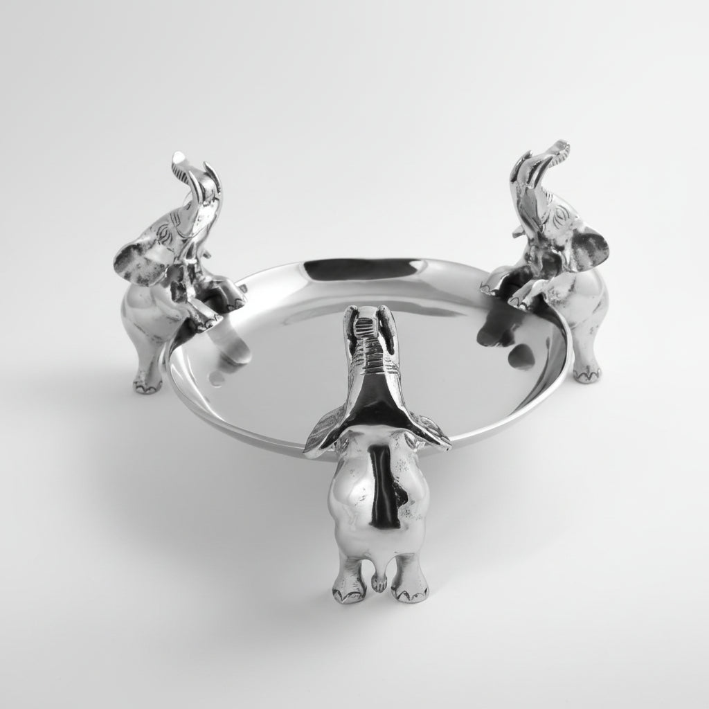 Serving plate with 3 elephant 440422