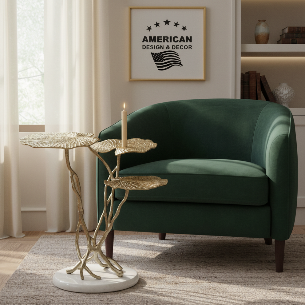 Decorative Side Table | Gold color | 310032