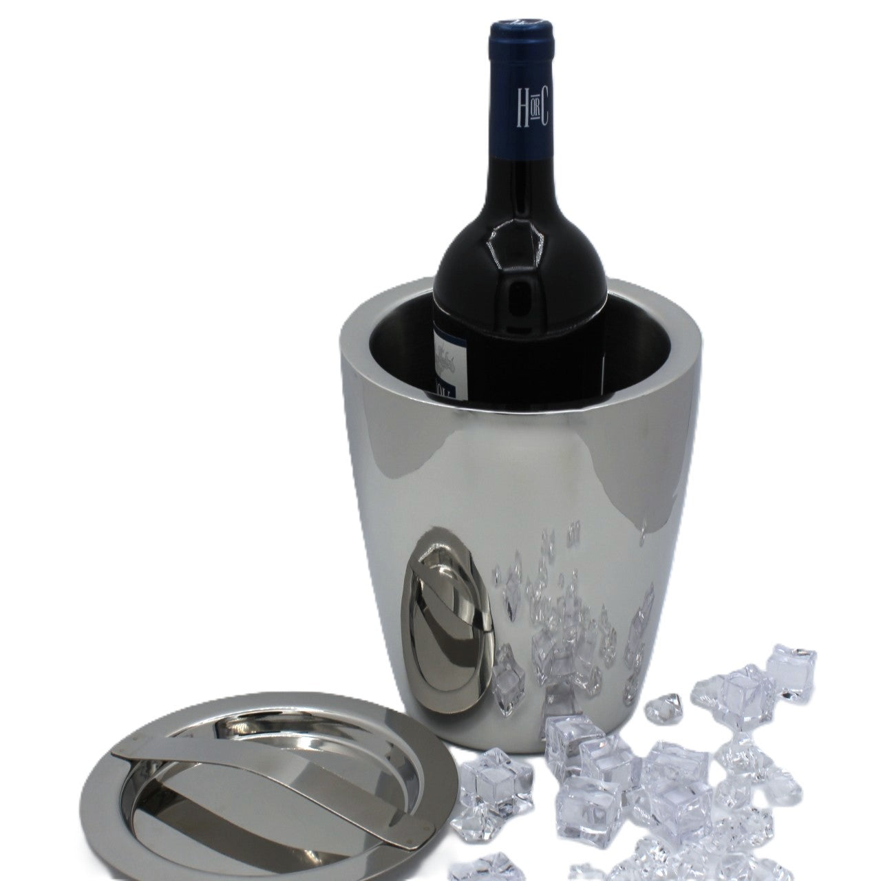 Slant Ice Bucket | Double wall | Stainless Steel | Mirror Finish 