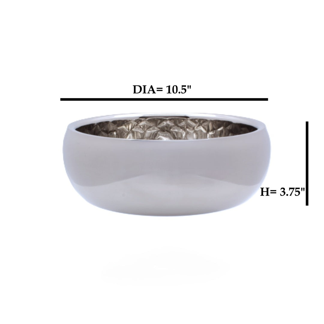 Round Bowl | Double Wall | Stainless Steel | Ice Pattern 