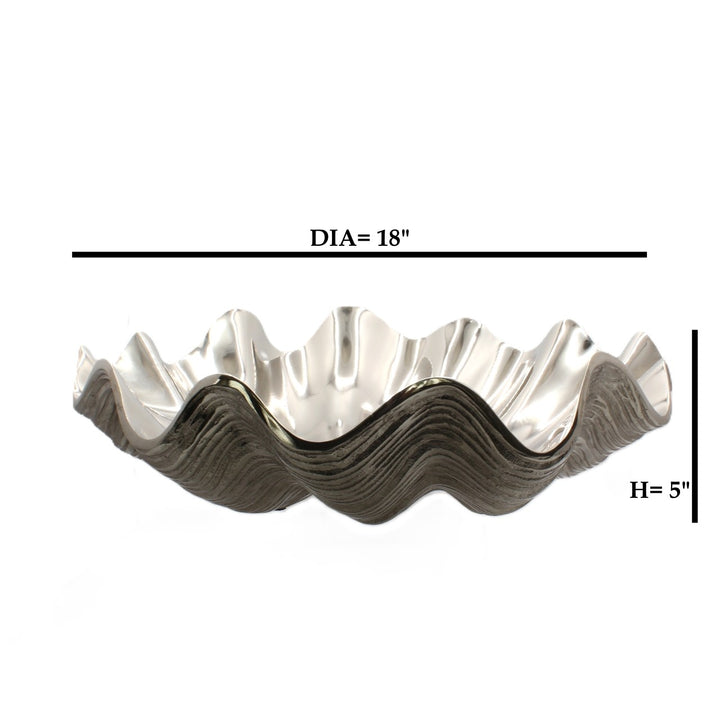 Silver wavy bowl |Aluminum | 310005