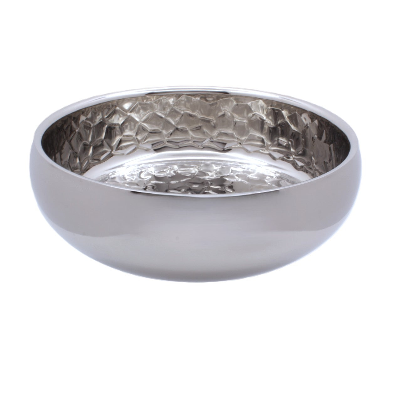 # Round Bowl | Double Wall | Stainless Steel | Ice Pattern 