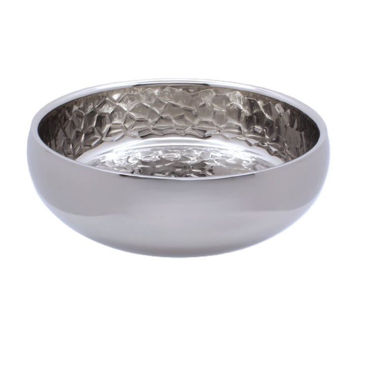 # Round Bowl | Double Wall | Stainless Steel | Ice Pattern 