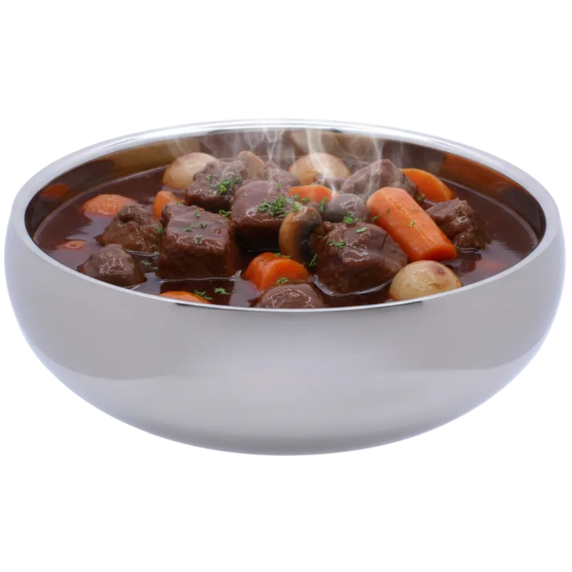 Round Bowl | Double Wall | Stainless Steel | Ice Pattern 