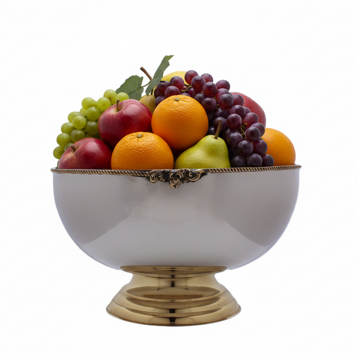 Large Bowl Serveware | Stainless Steel &amp; Brass