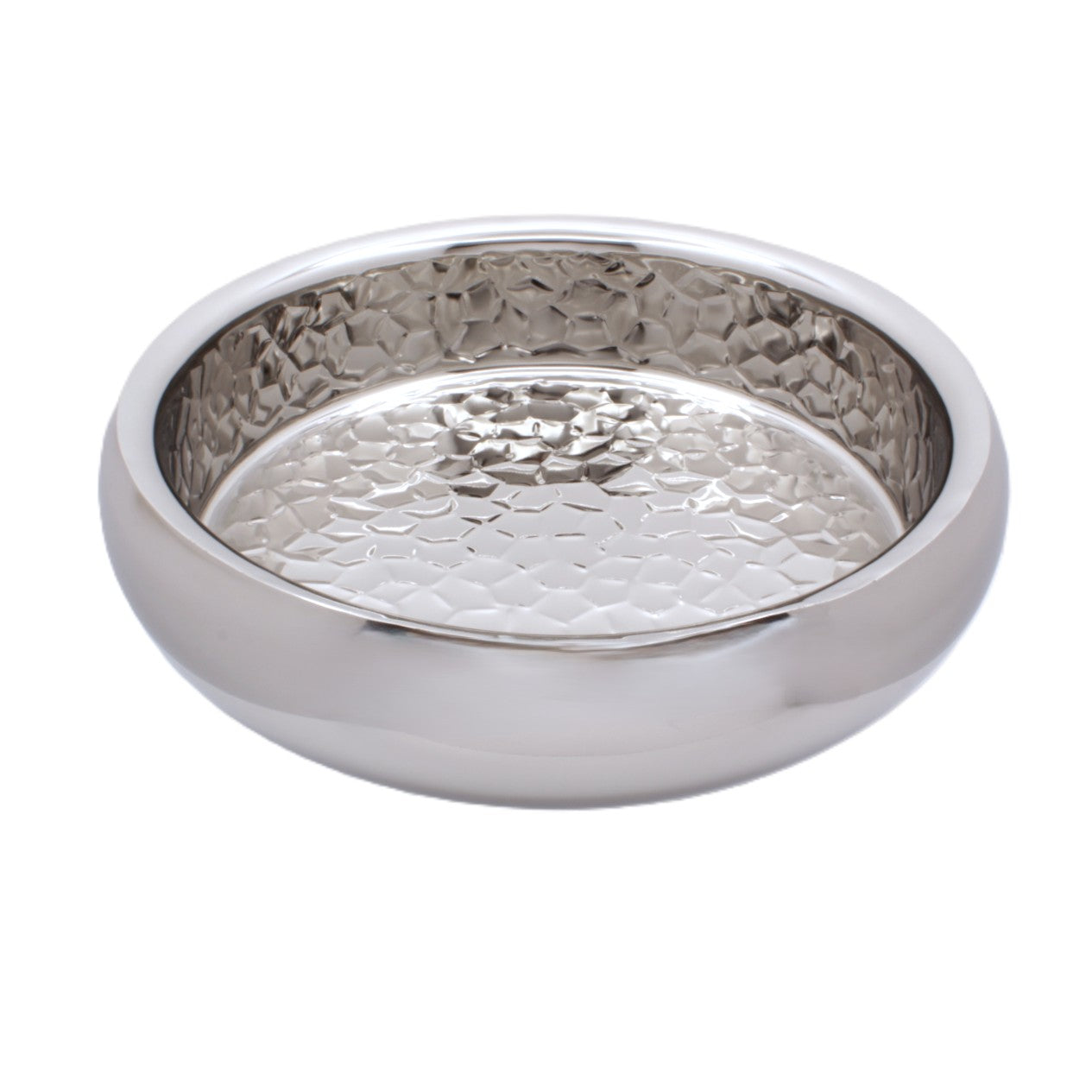 Round Bowl | Double Wall | Stainless Steel | Ice Pattern