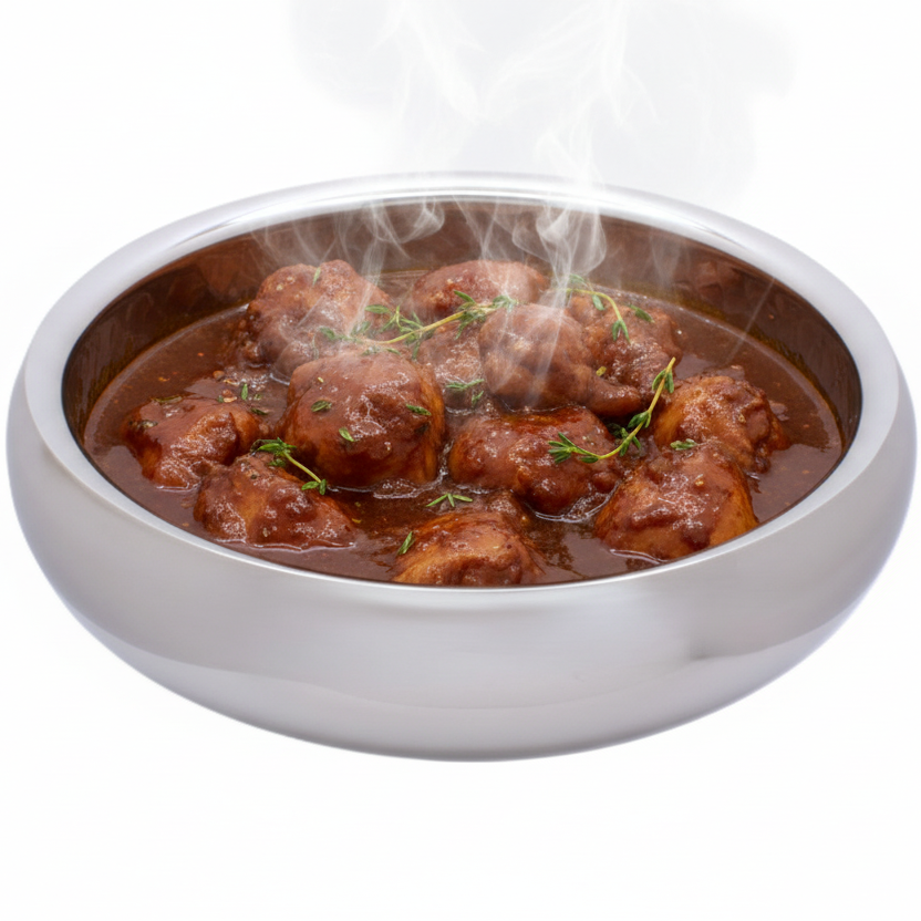 Round Bowl | Double Wall | Stainless Steel | Ice Pattern