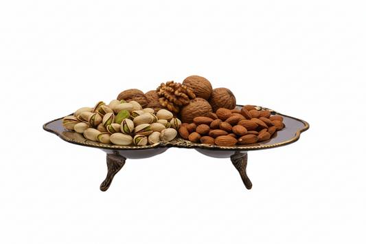 3 compartment serveware | Stainless Steel & Brass | 320002