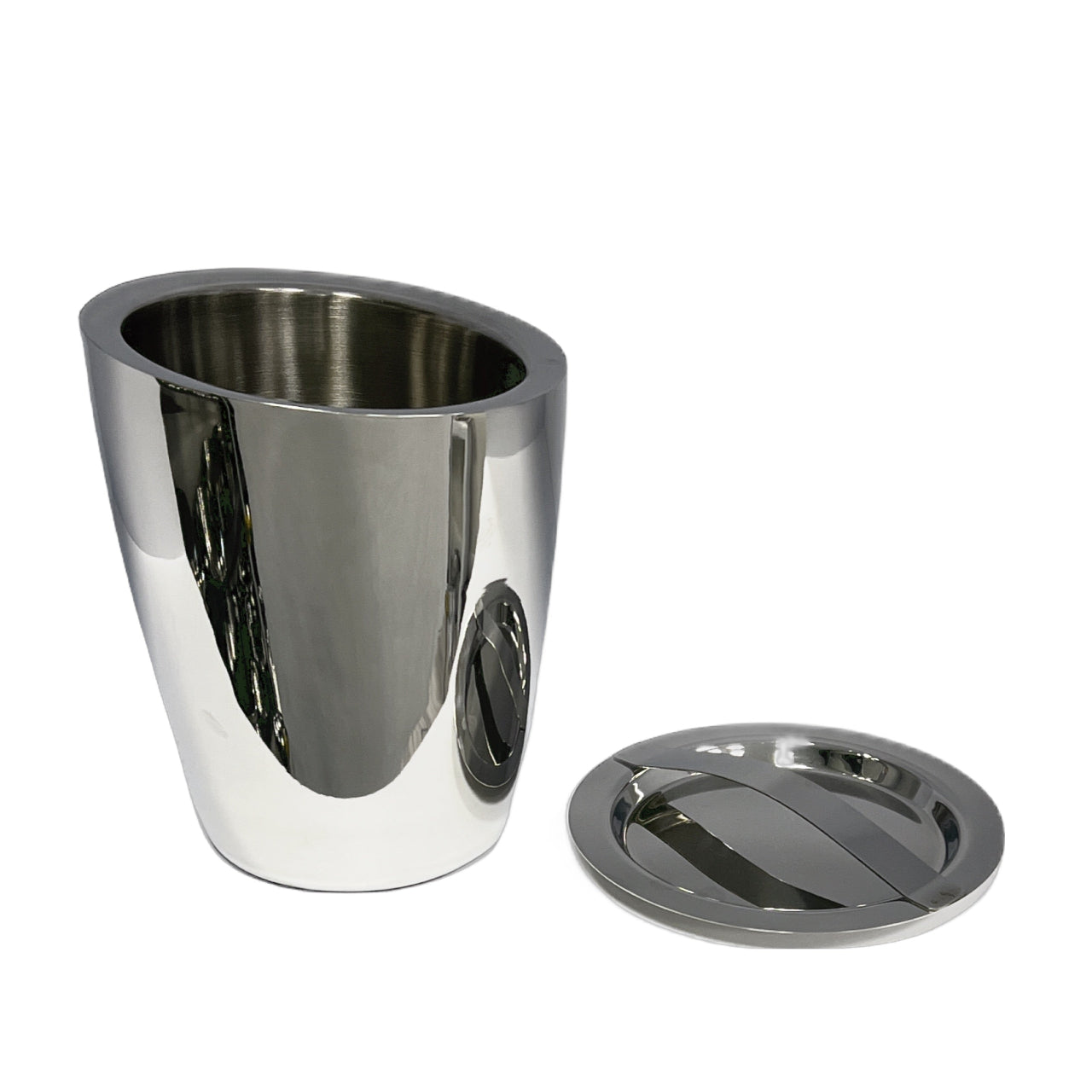 Slant Ice Bucket | Double wall | Stainless Steel | Mirror Finish 