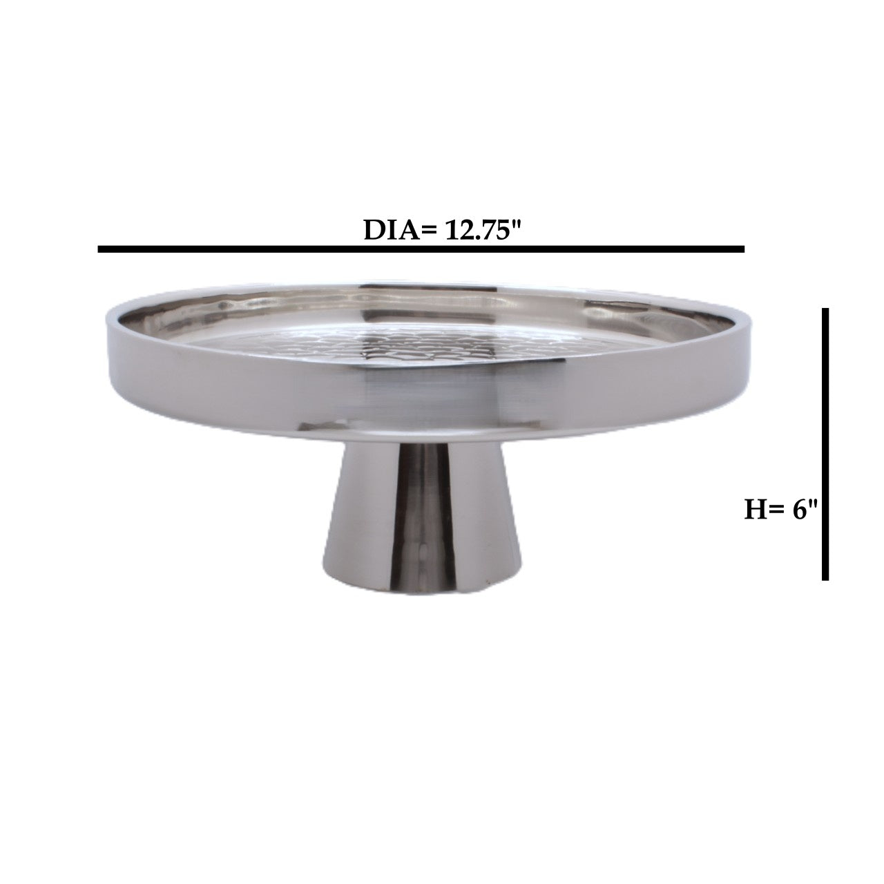 Cake Stand | Double wall | Stainless Steel | Ice Pattern