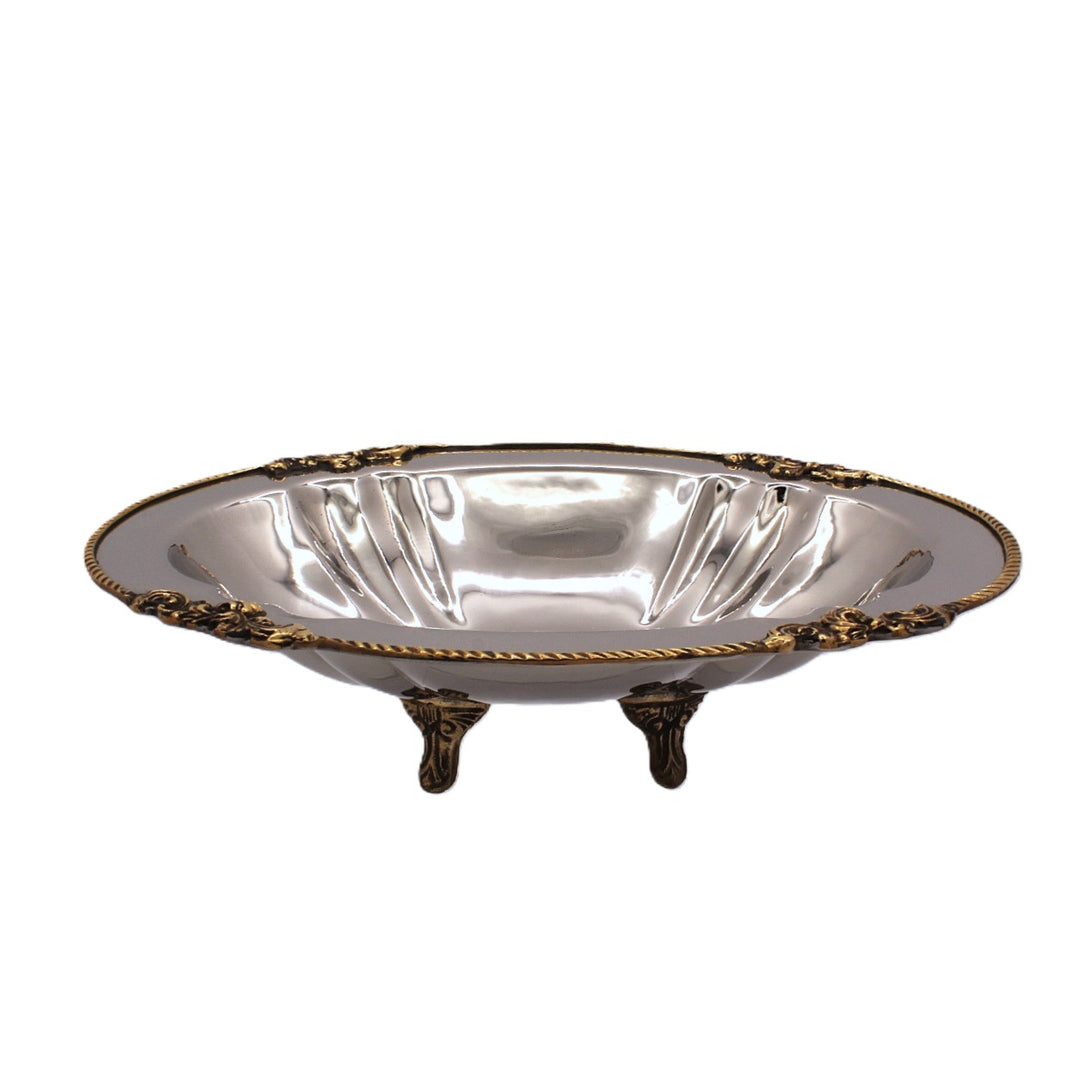 Oval Server | Two Tone | Steel &amp; Brass