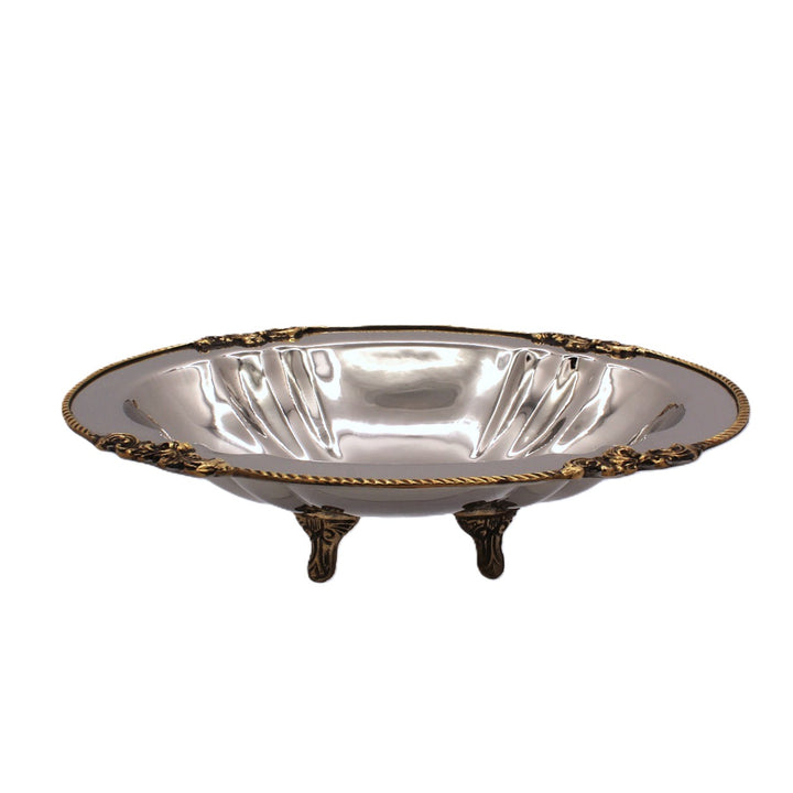 Oval Server | Two Tone | Steel &amp; Brass