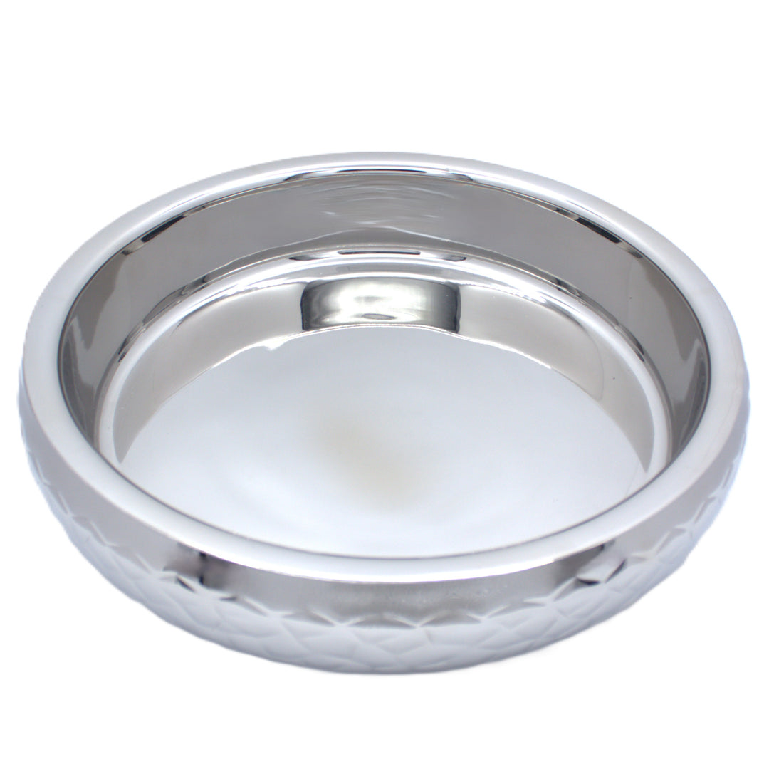 Shallow Belly Serving Bowl | Double Wall | Stainless Steel