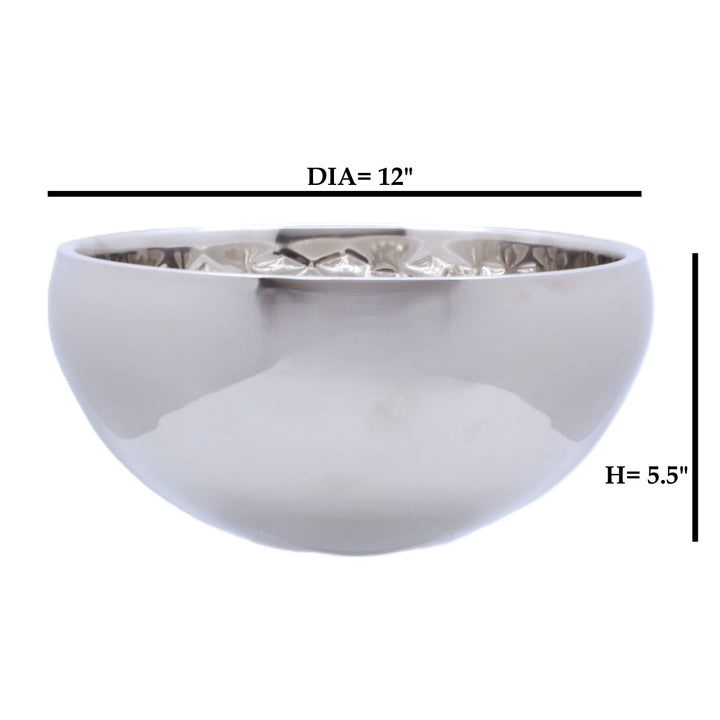 Daisy Bowl | Double Wall | Stainless Steel | Ice Pattern