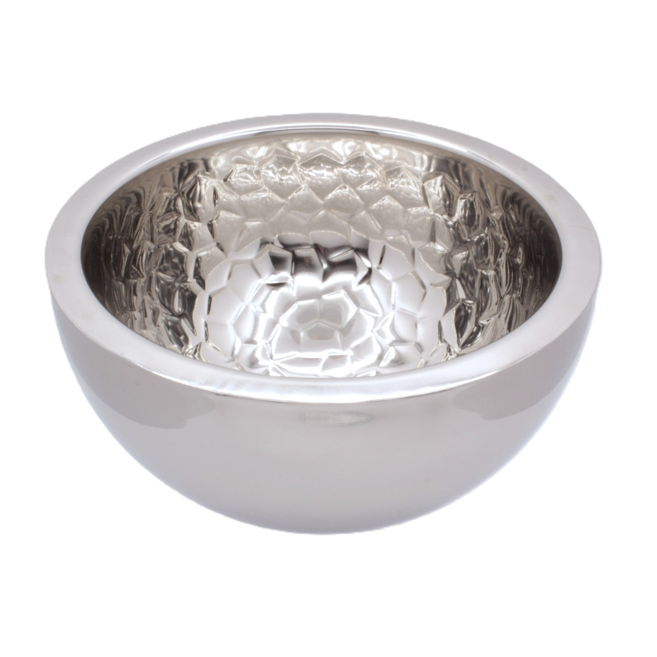 Round Bowl | Double Wall | Stainless Steel | Ice Pattern
