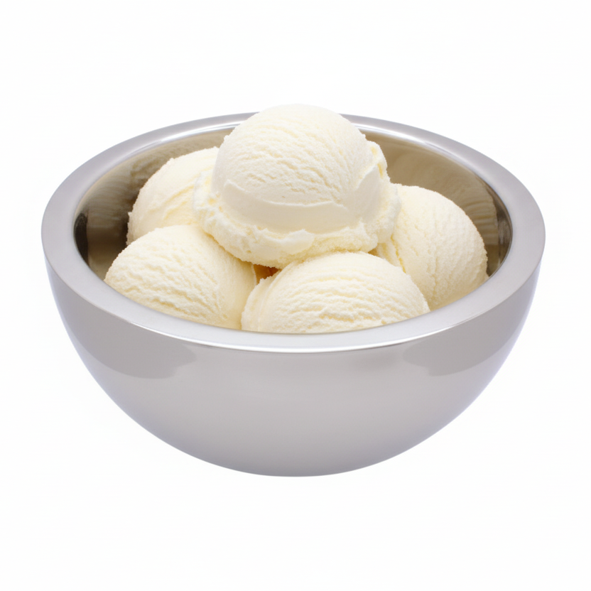 Round Bowl | Double Wall | Stainless Steel | Ice Pattern