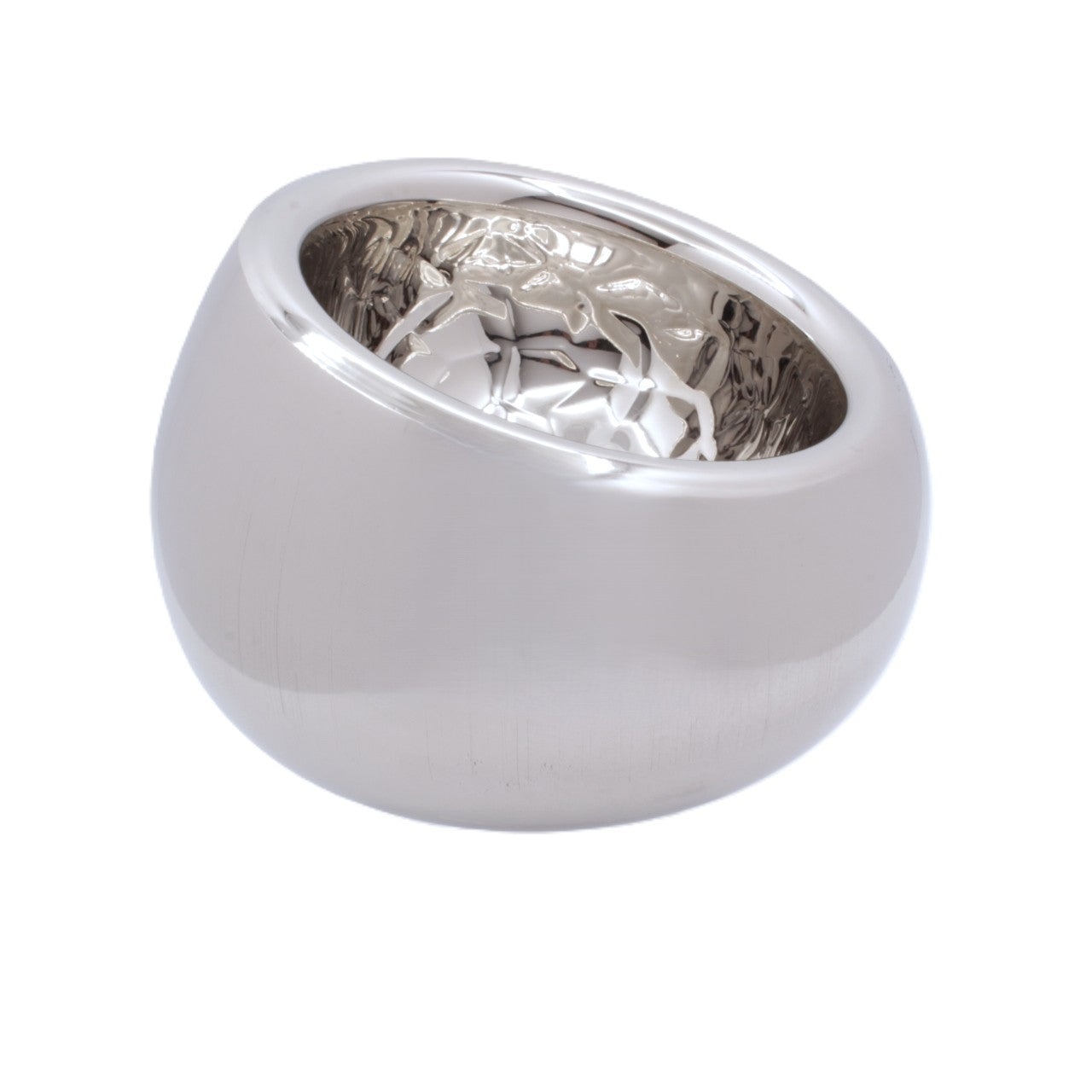 Tapered Serving Bowl | Double Wall | Stainless Steel | Ice Pattern