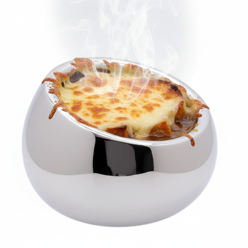 Tapered Serving Bowl | Double Wall | Stainless Steel | Ice Pattern