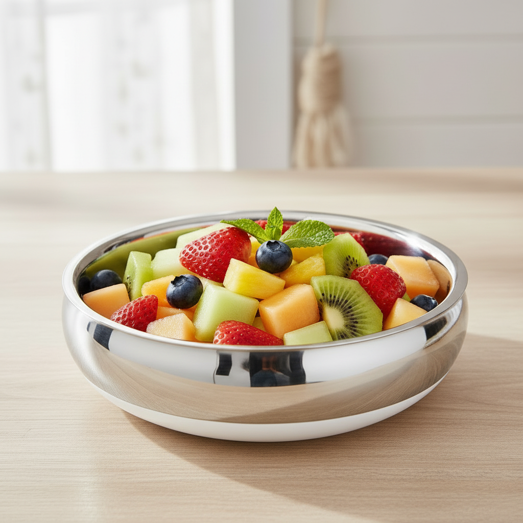 Round Bowl | Double wall | Stainless Steel | Mirror Finish