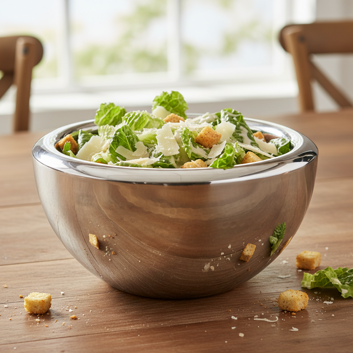 Round Serving Bowl | Double Wall | Stainless Steel