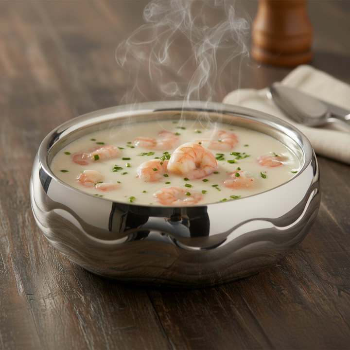 Round Serving Bowl | Double Wall | Stainless Steel