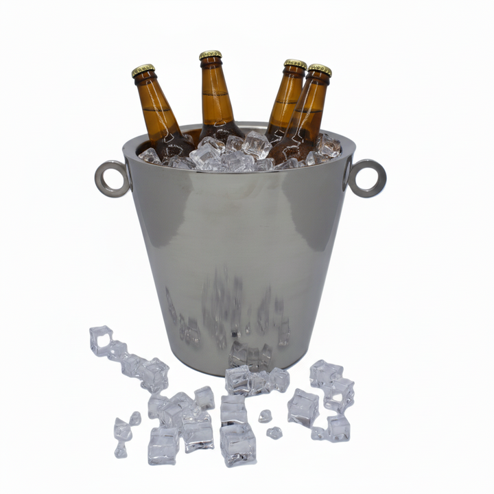 Ice Bucket | Double Wall | Stainless Steel | Mirror Finish 