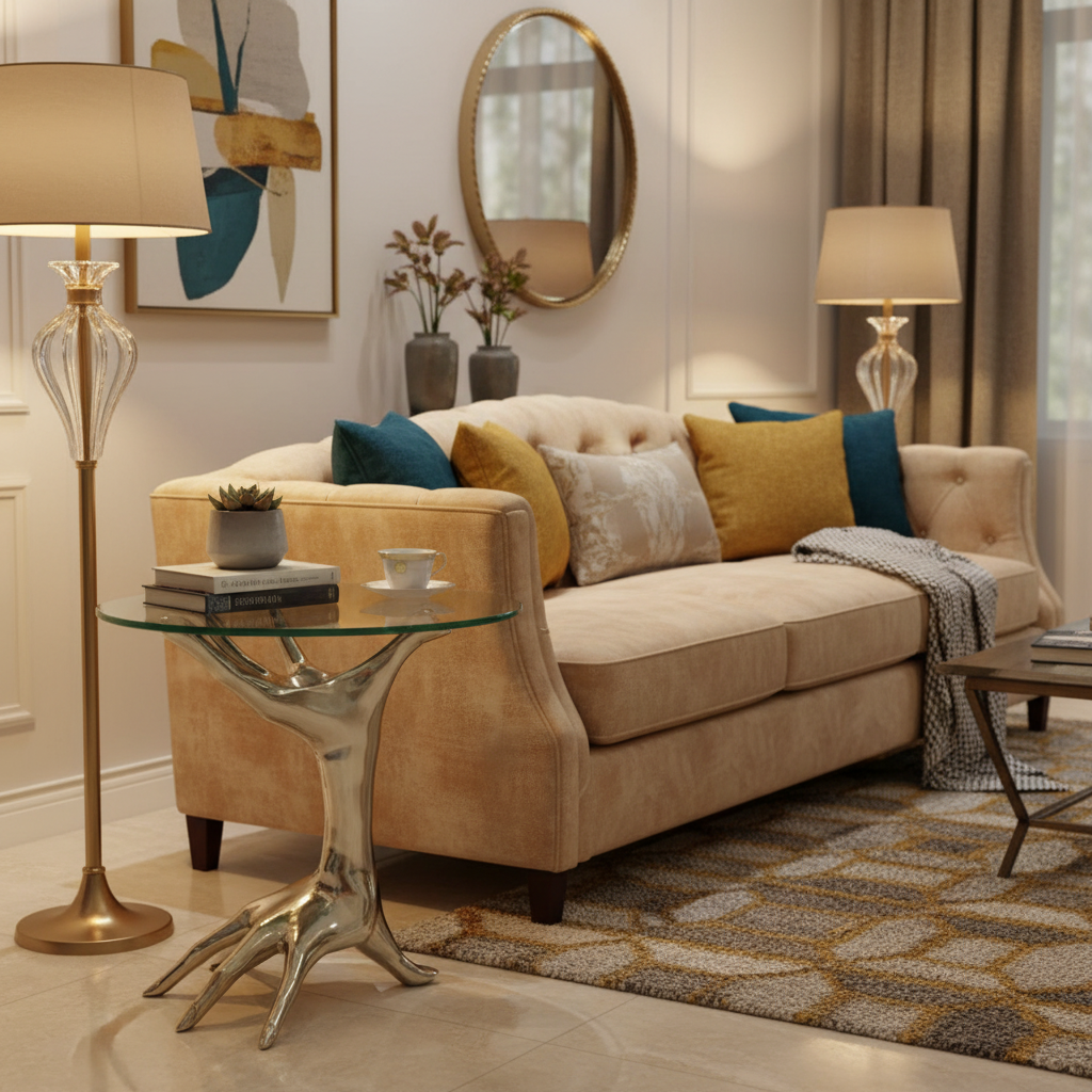 End Table | Gold color | 310030