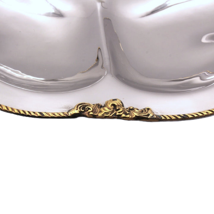 3 compartment serveware | Stainless Steel &amp; Brass