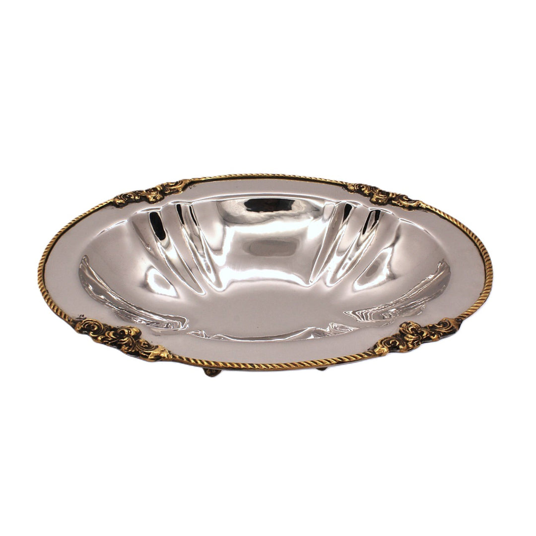Oval Server | Two Tone | Steel &amp; Brass