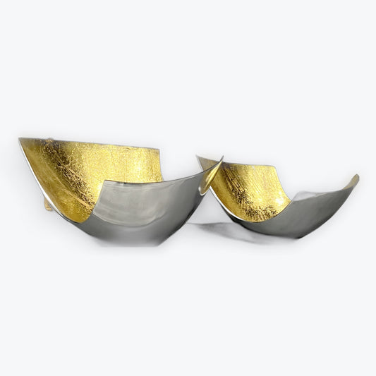 Aluminum Gold Bowl / set of 2 / 22039