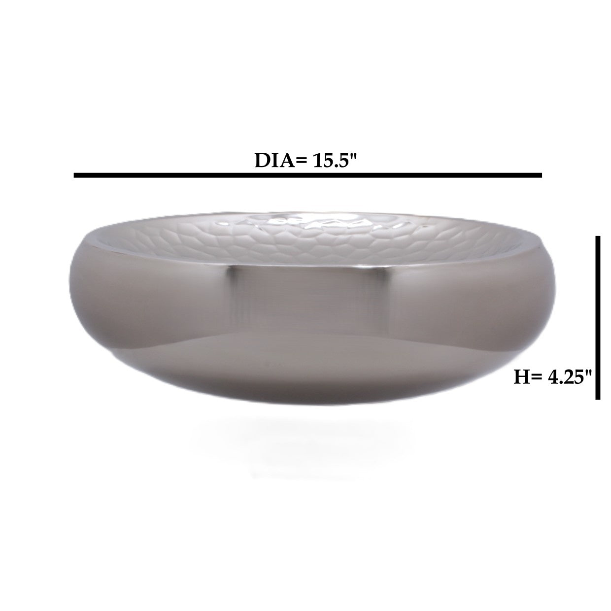 Shallow Servingware | Double Wall | Stainless Steel | Ice pattern