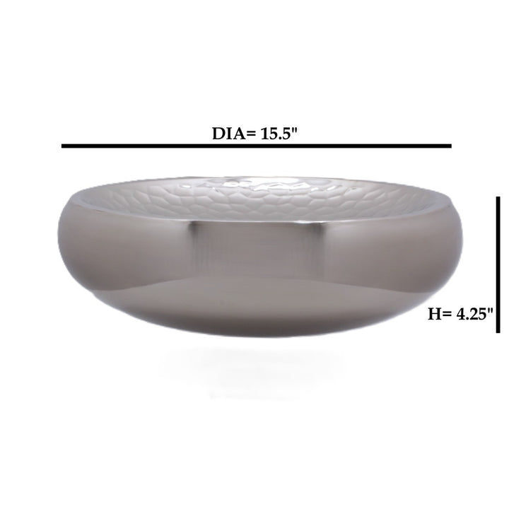 Shallow Servingware | Double Wall | Stainless Steel | Ice pattern