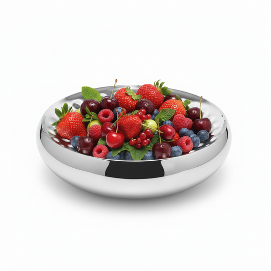 Shallow Servingware | Double Wall | Stainless Steel | Ice pattern