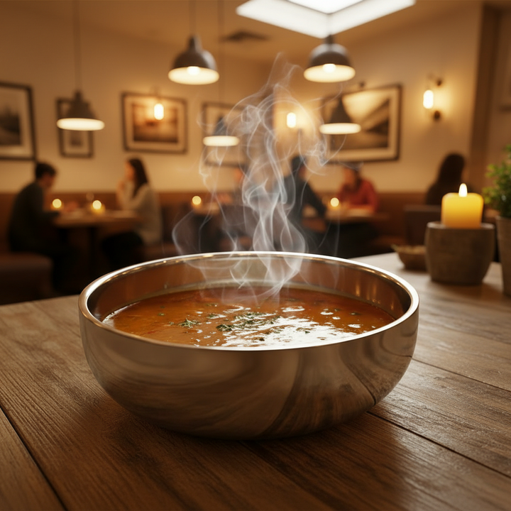 Round Bowl | Double wall | Stainless Steel | Mirror Finish
