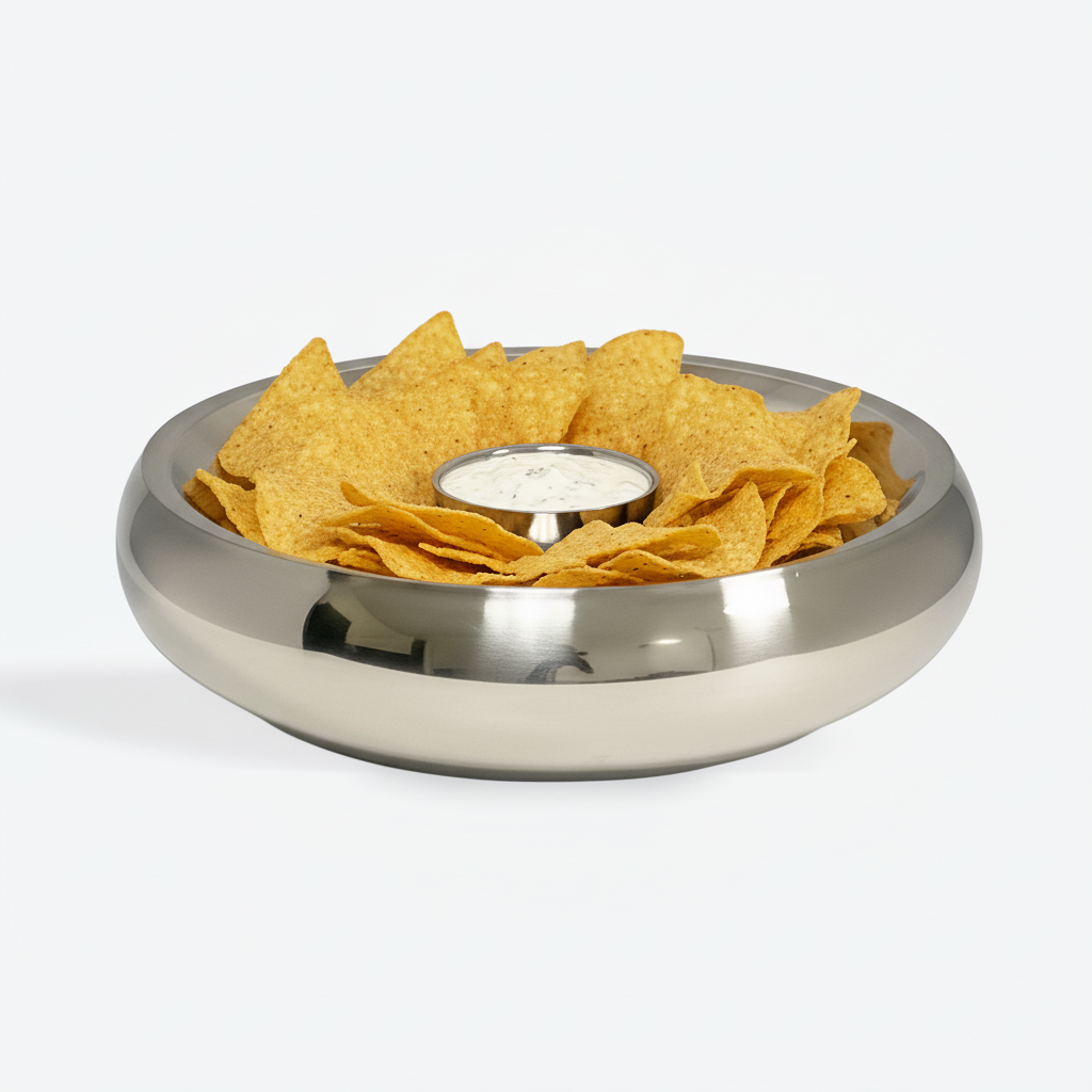 Chip And Dip Server | Double Wall | Stainless Steel | 2 PCs