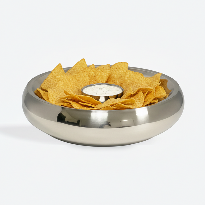 Chip And Dip Server | Double Wall | Stainless Steel | 2 PCs