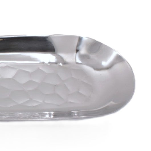 Oval Try | Double Wall | Stainless Steel | Ice Pattern