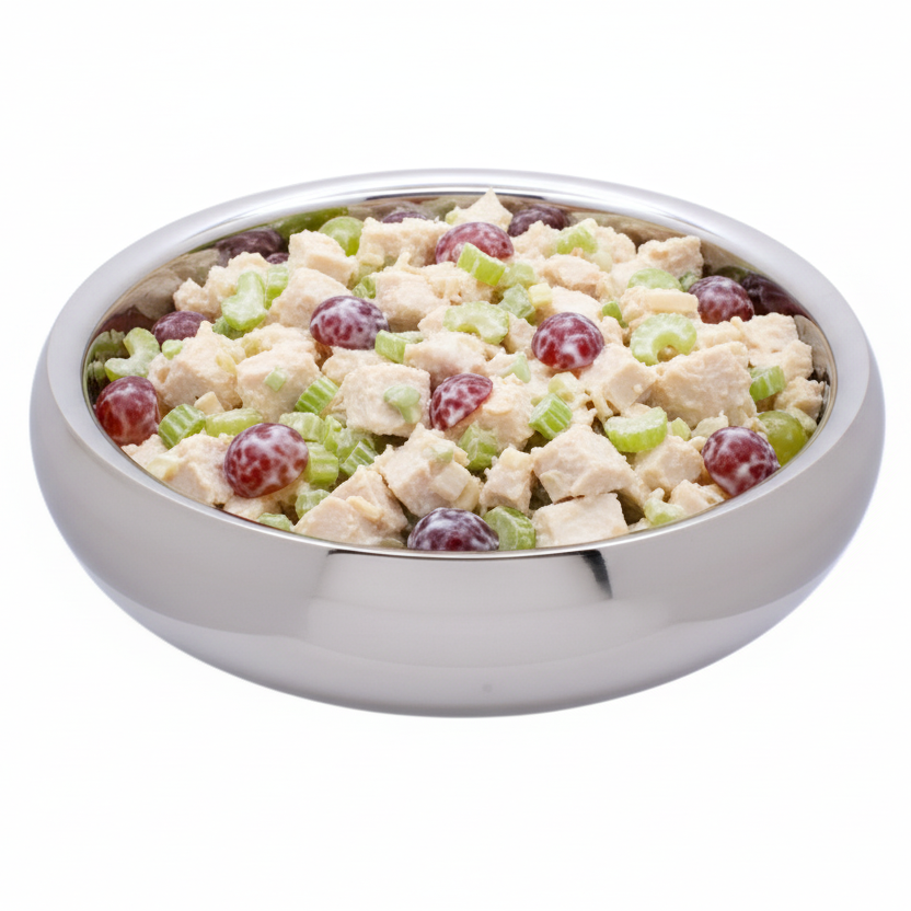 Round Bowl | Double Wall | Stainless Steel | Ice Pattern