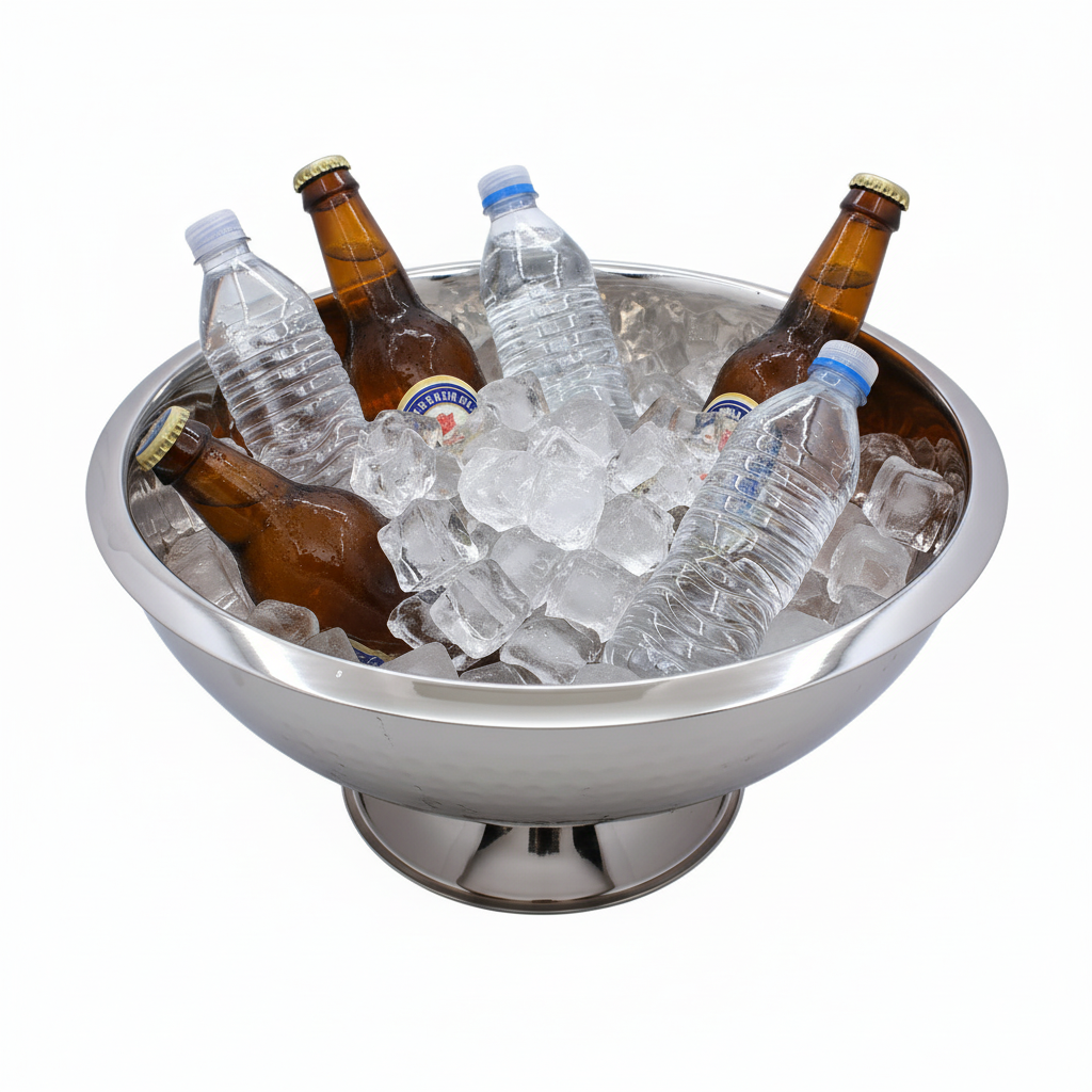 Champagne Bowl | Double Wall | Stainless Steel | Ice Pattern