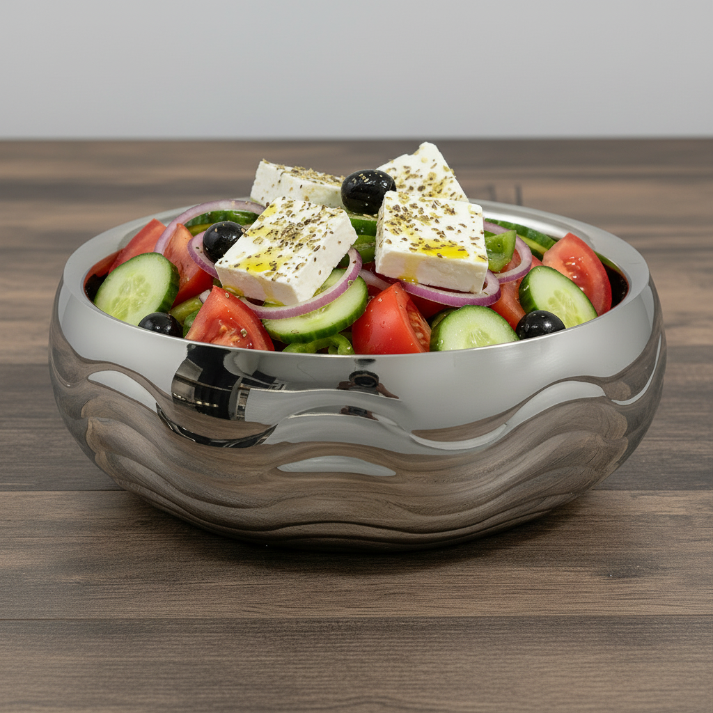 Round Serving Bowl | Double Wall | Stainless Steel