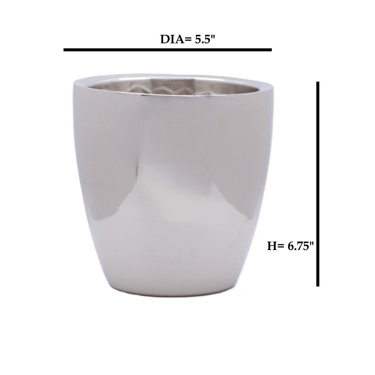 Slant Ice Bucket | Double wall | Stainless Steel | Ice Pattern