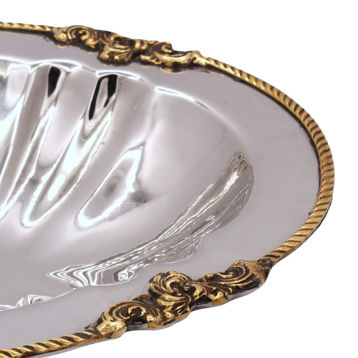 Oval Server | Two Tone | Steel &amp; Brass