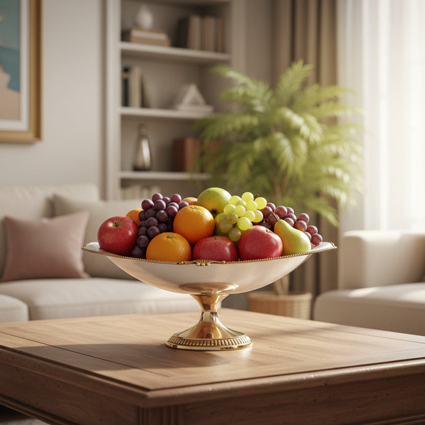 Oval Dish | Gold and silver |Stainless Steel and Brass